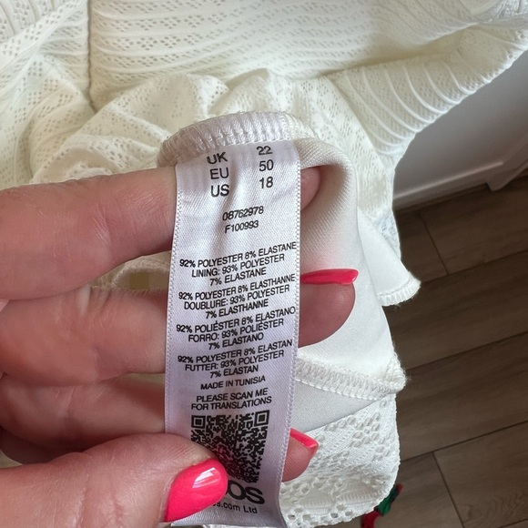 ASOS white bodycon plus size dress - Picture 4 of 5